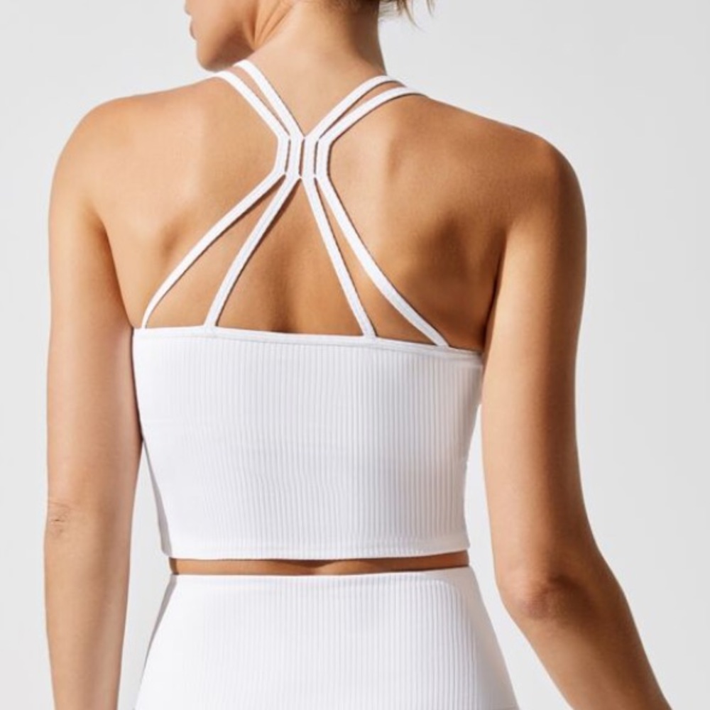 New With Tags Carbon38 Ribbed Cami Bra Crop Tank